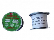 ПРИПОЙ ПОС-61  0.8мм  100гр, с канифолью, ГОСТ21931-76, катушка, Rusflux