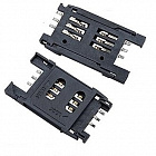 Sim card ICA-501-006 (KSI-06211-AP) 6PI, Держатель SIM карты без установочных направляющих , Китай