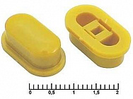 Колпачок A05 желтый,  [10*17*7мм.] [отв.под толк. 1,8*2,8мм.] [для PSW-3, PSW-4], JIA