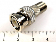 Переходник BNC штекер - F гнездо (BNCP-FJ),  , Китай