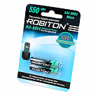 Аккумулятор R03 NiMh 1.2V 550mAh 550MHAAA-2 DECT, 1,2В/ 550мАч. / 'AAA', '286', R03/для радиотелефонов/ без эффекта памяти , Robiton