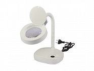 Лупа настольная 8611-L с посветкой, х3 +х8,  с  LED-подсветкой (60светодиодов), d=90mm, Zhengte