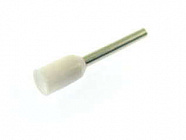 Наконечник DN00208 (LT02508) белый, торцевой трубчатый, с изоляцией, 0,8x8mm; сеч. пров.: 0,25 мм2 (24 AWG), Китай
