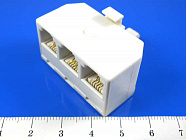 Разветвитель TP6P4C штекер - TJ6P4C гнездо*3,  