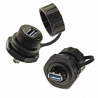 Разъем M25USBZ0-3.0G USB 3.0  герметичный (IP68 ), 9 контактов, Китай