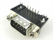 DRB-9M-B  вилка на плату угловая,  9.4мм, Китай