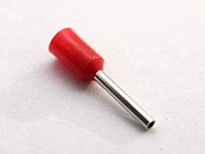 Наконечник DN00508(LT05008) красный, торцевой трубчатый, с изоляцией, 1x8mm; сеч. пров.: 0,5 мм2 (20 AWG) , Китай
