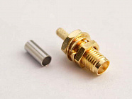SMA штекер (RP-SMA-C174J) на RG-174, обжим, гайка, Китай