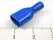 Наконечник кабельный FDFD1.25-250 синий, ножевой (гнездо), полностью в изоляции, 0.8х6.35мм, сеч. пров. 0.5-1.5мм2  , YCD