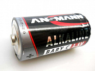 Батарейка LR14 ('C') ANSMANN RED (5015571),  1,5В. / 'C' / 'R14' / '343' / 50мм.*26,5мм. / Щелочн., ANSMANN