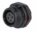 SP1312/S4 розетка  IP68, М13, на блок, пластик, 4 контакта, (WEIPU)