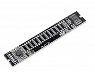 Модуль индикатор уровня аудиосигнала 2-канальный, 3 цвета,  2LED/ 7-12 В, 100 мА/ 8*1,4 см  (98597), Китай