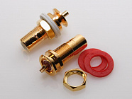 RCA CMC гнездо на блок, пара (красное/белое  Gold), ТЮЛЬПАН, Китай