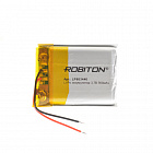 Аккумулятор  Li-Po 3.7V  900mAh LP683440, [3,7В] [900мАч] [40*34*6.8мм][плоский/с проводом][с защитной платой], Robiton