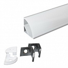 Профиль алюминиевый для светодиодной ленты 601-1 угловой, 1м , с рассеивателем, С комплектом пружинных зажимов и пластиковых крышек., Китай