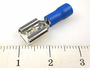 Наконечник кабельный FDD1.25-250 синий, ножевой (гнездо), с изоляцией, 0.8х6.75мм, сеч. пров. 0.5-1.5мм2  , Китай