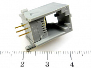 TJ6P4C розетка в плату (220),  