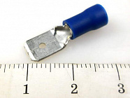 Наконечник SG57643B  (клемма ножевая) 6мм, с изоляцией, сеч. пров.1.5-2.5мм2 , Китай