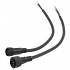 Разъем 3pin BP*3 L=40 D=13mm 3*0.3mm2 герметичный (IP67), черный, (вилка+розетка) с проводом, Китай