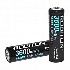 Аккумулятор  LiIo 1.5V  2200mAh  14500-2200/box (AA), [1,5В][2200мАч][3600мВтч][c защитой] [с высоким контактом], Robiton