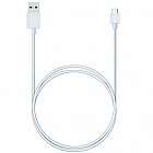 Шнур USB-A M штекер-  microUSB M штекер,  1м, белый, (P1) для заряда портативных  устройств, Robiton