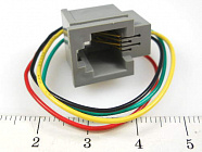 TJ4P4C розетка с проводом 117-623Y,  , CZT
