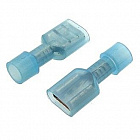 Наконечник кабельный FDFNY2-250,  гнездо (ножевой), полностью в изоляции, 0.8х6.35мм, сеч. пров. 1.5-2.5мм2     , Китай