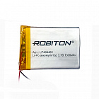 Аккумулятор  Li-Po 3.7V 1300mAh LP464461, [3,7В][1300мАч][61*44*4,6мм][с провод./ плоский][с защитной платой], Robiton