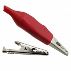 Крокодил 8-0027  10A, зажим с изоляцией, красный, Китай