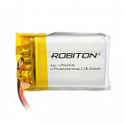 Аккумулятор  Li-Po 3.7V  250mAh LP502030, [3,7В] [250мАч] [31*20*5мм] [плоский], Robiton
