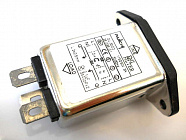 Фильтр DL-3DZ2, 115/250VAC / 3A / 50/60Hz / L:2*2.5mH / Cx:0.1uF / Cy:3300pF*2, Китай