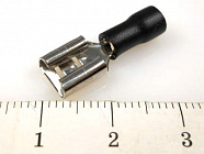 Наконечник кабельный FDD1.25-250 черный, ножевой (гнездо), с изоляцией, 0.8х6.75мм, сеч. пров. 0.5-1.5мм2  , YCD