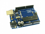 Контроллер Arduino UNO R3 с микропроцессором USB (без кабеля), микрокомпьютер на основе контроллера ATmega328 (A05), Китай