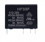 РЕЛЕ HF33F/012-ZS3F, [=12В][1гр.на перекл.][ 5А~250В/=30В][20.5*10.2*15.3 мм], HONGFA