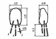 2Т396А-2,  NPN/15B/0,04A/0,03Вт/>2,1ГГц