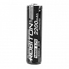 Аккумулятор  LiIo 3.7V 2200mAh LIR18650  (18650-2200), [3,7В] [2200мАч] [18х70мм][цилиндр][с защитой], Robiton