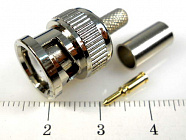 BNC штекер (BNC-C58P) на RG-58, обжим,  , Китай