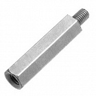 Стойка PCHSN-20 (DA5M3*20)(H-L2000-2600-5-03-1N1W) шестигранная, 20 mm, М3, латунь никелированная,  , CONNFLY