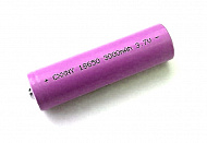 Аккумулятор  LiIo 3.7V 3000mAh INR18650, с наконечником, [3A][18х65мм][ без защиты] (97207), Robiton