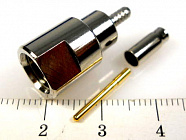 FME штекер (FME-C174P)(FME15) на RG174, обжим,  , Китай
