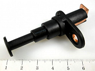 Кнопка ASW-19 с толкателем, без фиксации,  черная, 12B, 20A, Китай