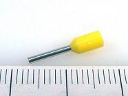 Наконечник DN00508(LT05008) желтый, торцевой трубчатый, с изоляцией, 1x8mm; сеч. пров.: 0,5 мм2 (20 AWG), Китай