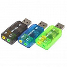 Внешний зуковой адаптер (звуковая карта) USB CS310,  (CM108), USB 2.0; TRS 3.5 (miniJACK); 39*11.8мм, Китай