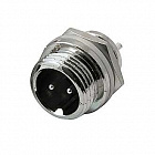 Разъем GX12M-2B вилка приборная (внешняя установка), IP55, d=12 мм, 5А, 125B, SZC