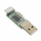 Конвертер-переходник PL2303HX (USB-TTL), 5В, светодиодная индикация, 50.7*15.2*7.6мм, Китай