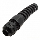 КАБЕЛЬ  ВВОД MGB16P-10B, полиамид черный, IP68,  с хвостовиком (амортизатором); d уст.отв. - 16мм, Китай