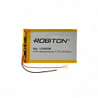 Аккумулятор  Li-Po 3.7V 2300mAh LP385590, [3,7В][2300мАч][90*55*3.8мм][с провод./ плоский][с защитной платой], Robiton
